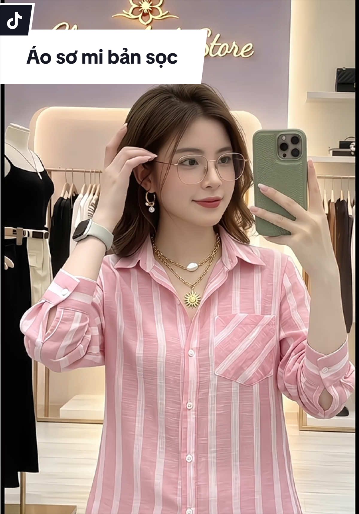 Áo Sơ Mi Sọc Bản To Chất Linen