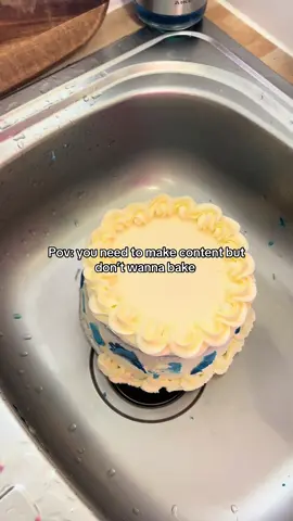 This was lowkey fun to make 🤣 #cake #fake #goviral #baker  