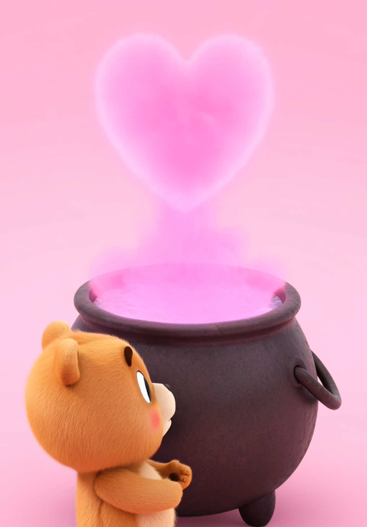 Brewing some love! 🧪💖 My secret recipe? A whole lot of love! 🐻✨ Sending this potion to your feed. #LumiBear #LovePotion #Magic #HeartMagic #CuteAnimation