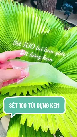 Sét 100 túi tam giác bắt bông kem 