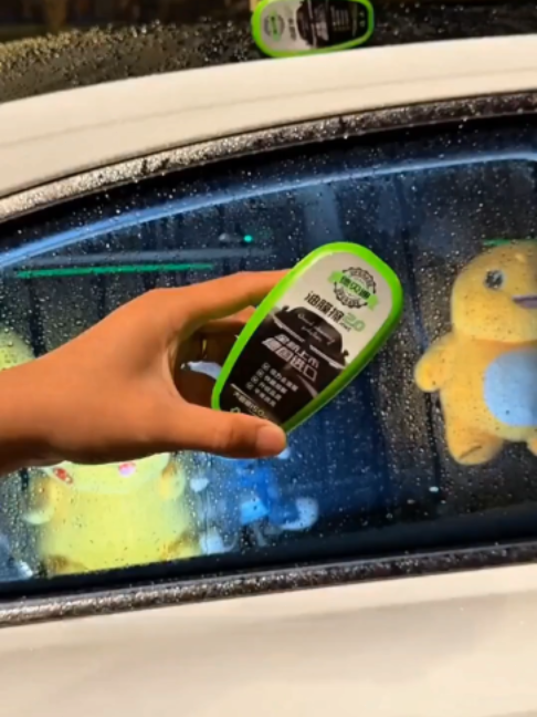 Pembersih filem minyak cermin pandang belakang kereta 2.0 kepala berus 120ML, anti-silau, menghilangkan tanda air dan kesan air.