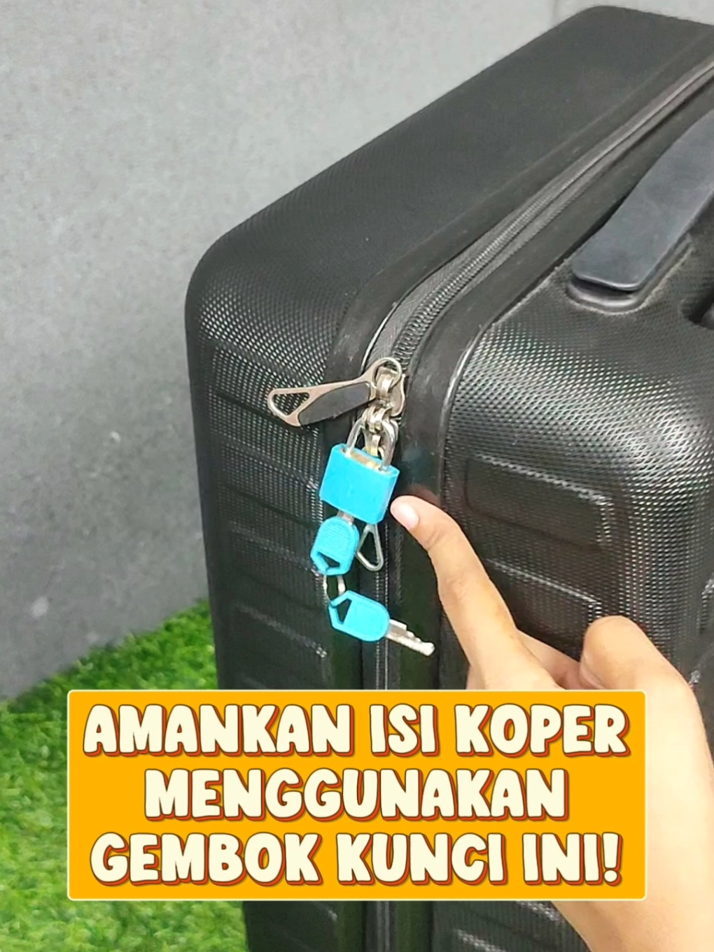 Amankan isi koper menggunakan gembok ini #gembokkunci #gembokkoper #pelindungkoper #pengamankoper #perlengkapan 