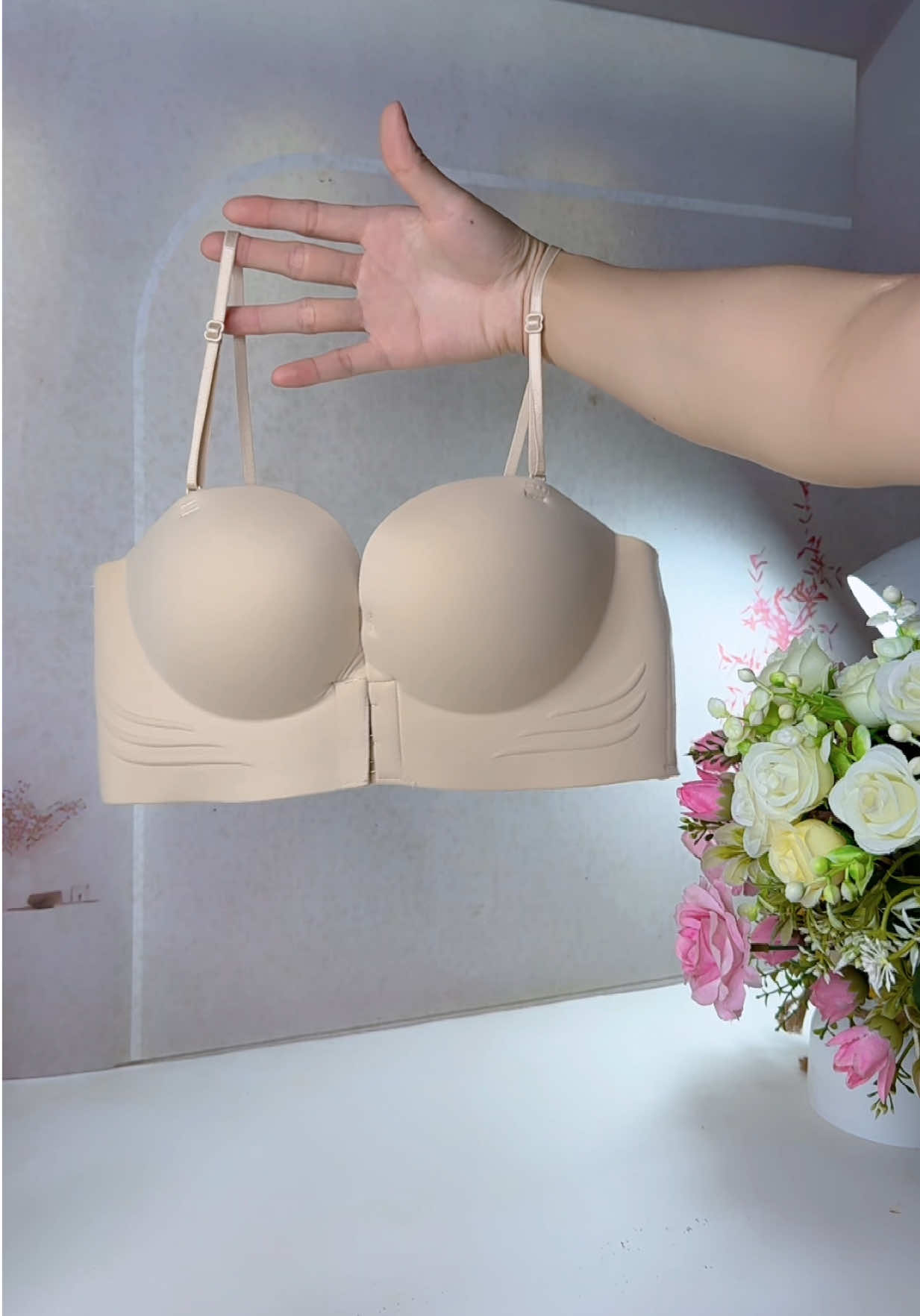 Áo lót cài trước chống tụt mút dày 4cm nâng tạo khe mặc đổ hở vai chắc chắn #aolotcaitruoc #aolottaokhe #noiydep 