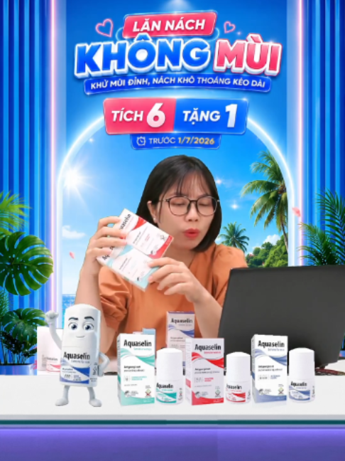 Chân ái cho nữ bị hôi nách, mồ hôi nách! Dùng ngay Aquaselin lăn nách không mùi đến từ ChâU Âu #Aquaselin #HyperByteDay #Duocvinhgia #hoinach #mohoinach