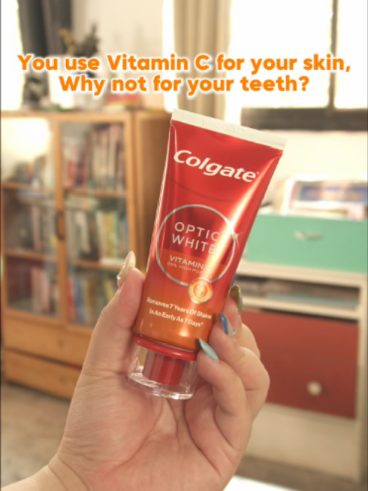 95% High Purity Vitamin C, now in your brushing routine #ColgateOpticWhite #ColgateVitaminC #OralCare #trending