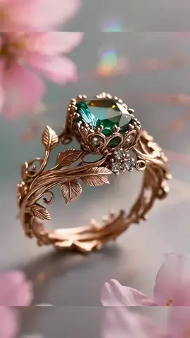 Women's Hand-Fabricated Ancient Totem Green Crystal Ring - Tribal Energy Grounding, Spiritual P#tiktok #tiktokshop #summerwins #rings 