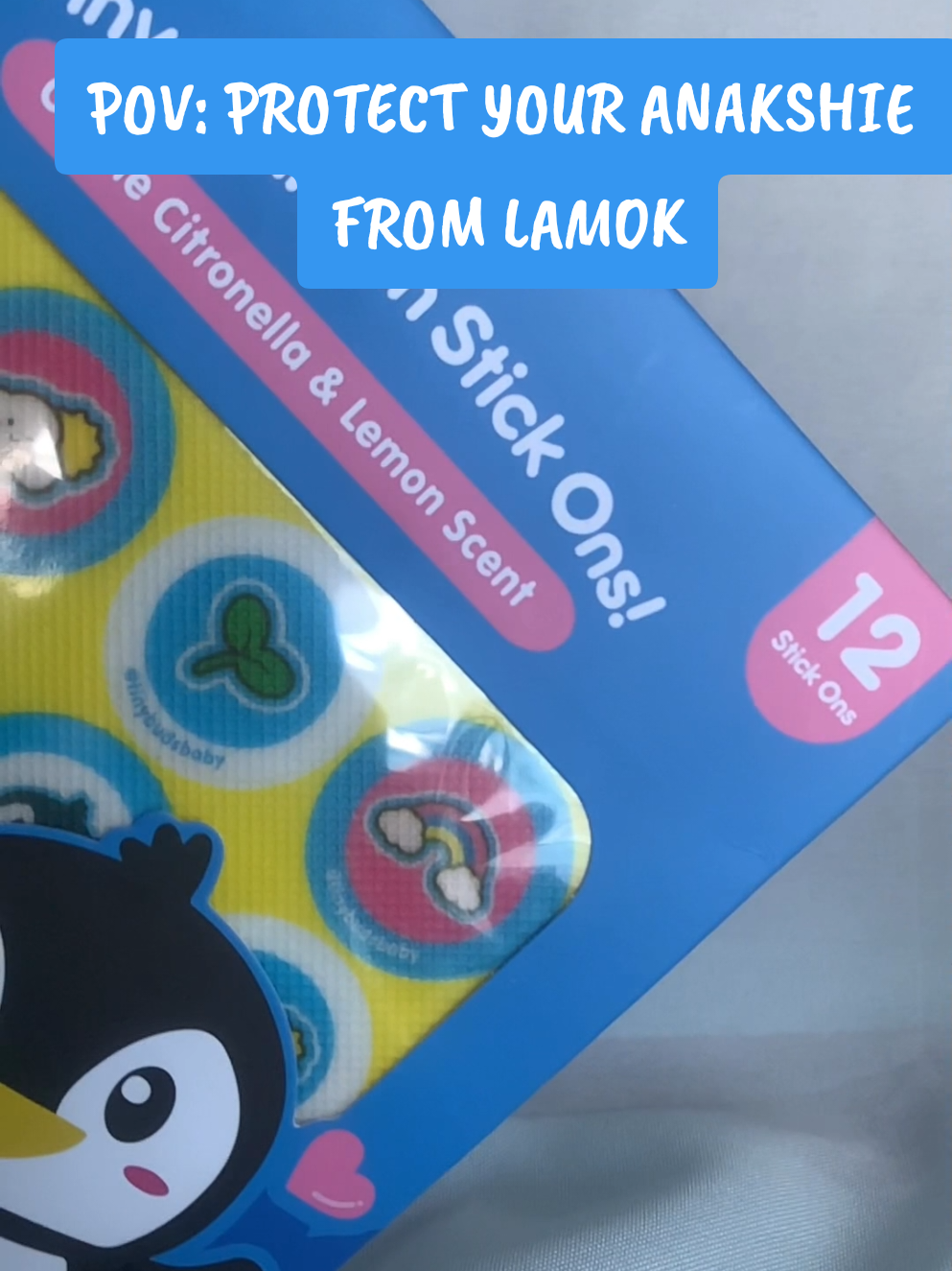 POV: PROTECT YOUR ANAKSHIE FROM LAMOK! @Tiny Buds Baby Naturals #tinyguardiansstickons #tinybudsforbabys #allnaturalandgentle #protectionfrominsects #babyessentials 