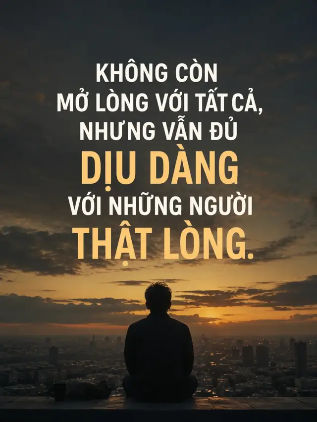 ✨ Đôi khi, điều khiến người ta chạnh lòng không phải là mình đã thay đổi, mà là nhận ra mình không còn ngây thơ như trước. Có những ngày nhìn lại, ai cũng nhớ về phiên bản từng tin người, từng sống rất thật và mở lòng với mọi thứ xung quanh. Nhớ cảm giác vô tư ấy, nhớ cách mình từng nhìn cuộc đời bằng sự dịu dàng và niềm tin. Nhưng rồi thời gian đi qua, những trải nghiệm cũng dạy ta cách cẩn trọng hơn. Không phải vì trái tim đã cứng lại, mà vì nó đã học được cách yêu thương bản thân nhiều hơn. Những bức tường được dựng lên không phải để xa cách, mà để biết ai xứng đáng bước vào. Trưởng thành đôi khi lấy đi sự ngây thơ, nhưng đổi lại là sự thấu hiểu. Ta không còn tin mọi thứ một cách mù quáng, nhưng vẫn giữ được lòng tốt. Không còn mở lòng với tất cả, nhưng vẫn đủ dịu dàng với những người thật lòng. Và có lẽ, điều đẹp nhất không phải là quay lại làm phiên bản cũ, mà là sau tất cả những gì đã trải qua, vẫn giữ được một trái tim tử tế và một ánh nhìn ấm áp với cuộc đời. 🤍 #ongchukhongyeu #truongthanh #tinhyeu #danong #chanthanh 