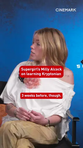 Milly Alcock walks us through her process of learning Kryptonian for Supergirl 👏 #cinemark #supergirl #millyalcock