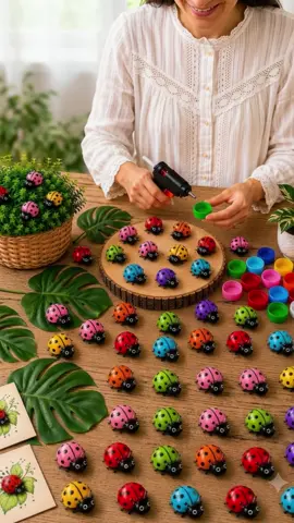 I Can't Believe It! This Bottle Cap Turned Into an Adorable Ladybug! #diycraft #recycleideas #craftideas #diycrafts 