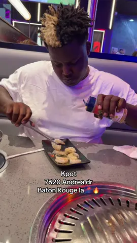 10/10 Kpot Korean bbq food review 😈 @KPOT Korean BBQ & Hot Pot  it’s a must I come back 😩 I think yall are my #1 restoso far 🫡 thank yall for the experience ‼️ #foodreview #juggmane #batonrouge #kpot 