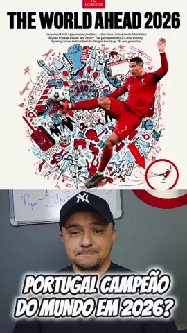 A capa da The Economist 2026 fez surgir uma teoria curiosa nas redes sociais: a imagem seria uma referência a Cristiano Ronaldo e uma previsão de que Portugal será campeão do mundo em 2026. Coincidência ou mensagem escondida? O que você acha? #Portugal #CristianoRonaldo #CopaDoMundo2026 #TheEconomist #cr7 