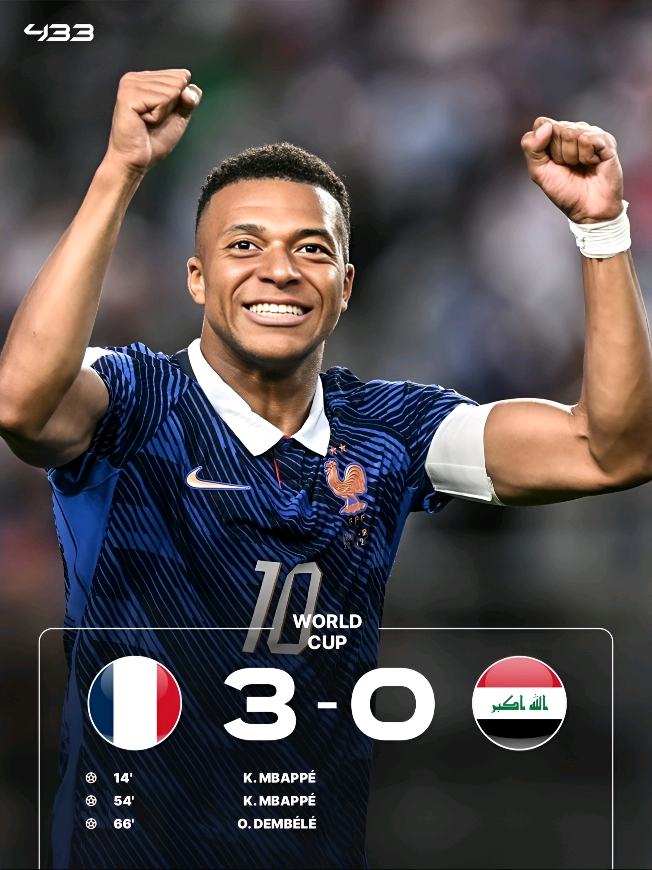 FT : FRANCIS 3 - 0 IRAQ #france🇫🇷 #iraq🇮🇶 #worldcup2026 #footballedit #fyp 