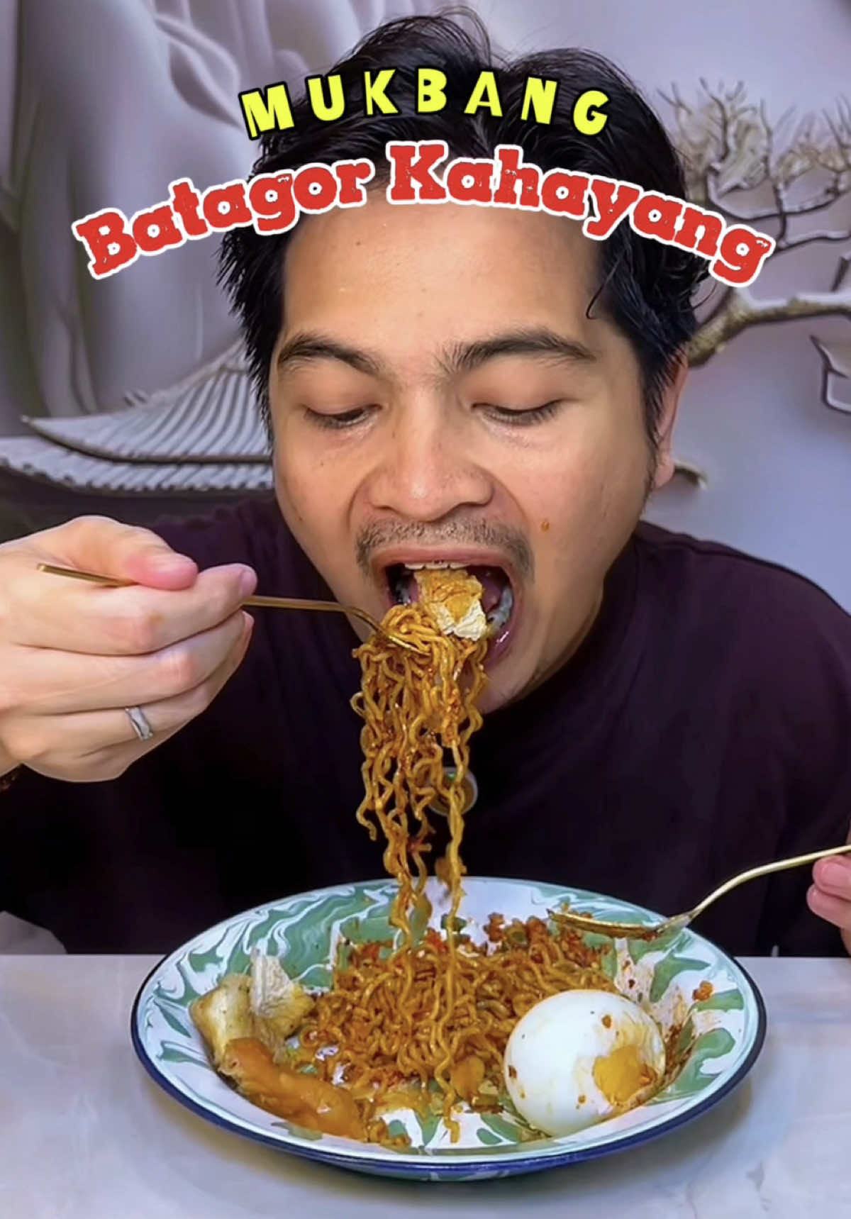 Batagor kahayang mie goreng #mukbang #batagor #reviewmakanan #papican 