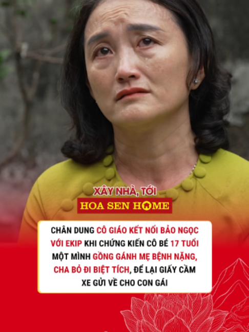 Chân dung cô giáo kết nối Bảo Ngọc với Ekip khi chứng kiến cô bé 17 tuổi một mình gồng gánh mẹ bệnh nặng, cha bỏ đi biệt tích, để lại giấy cầm xe gửi về cho con gái. Mái ấm gia đình Việt tập 191, hoàn cảnh em Bảo Ngọc #maiamgiadinhviet #hoasengroup #xaynhatoihoasenhome #hoasenhome #nthsg
