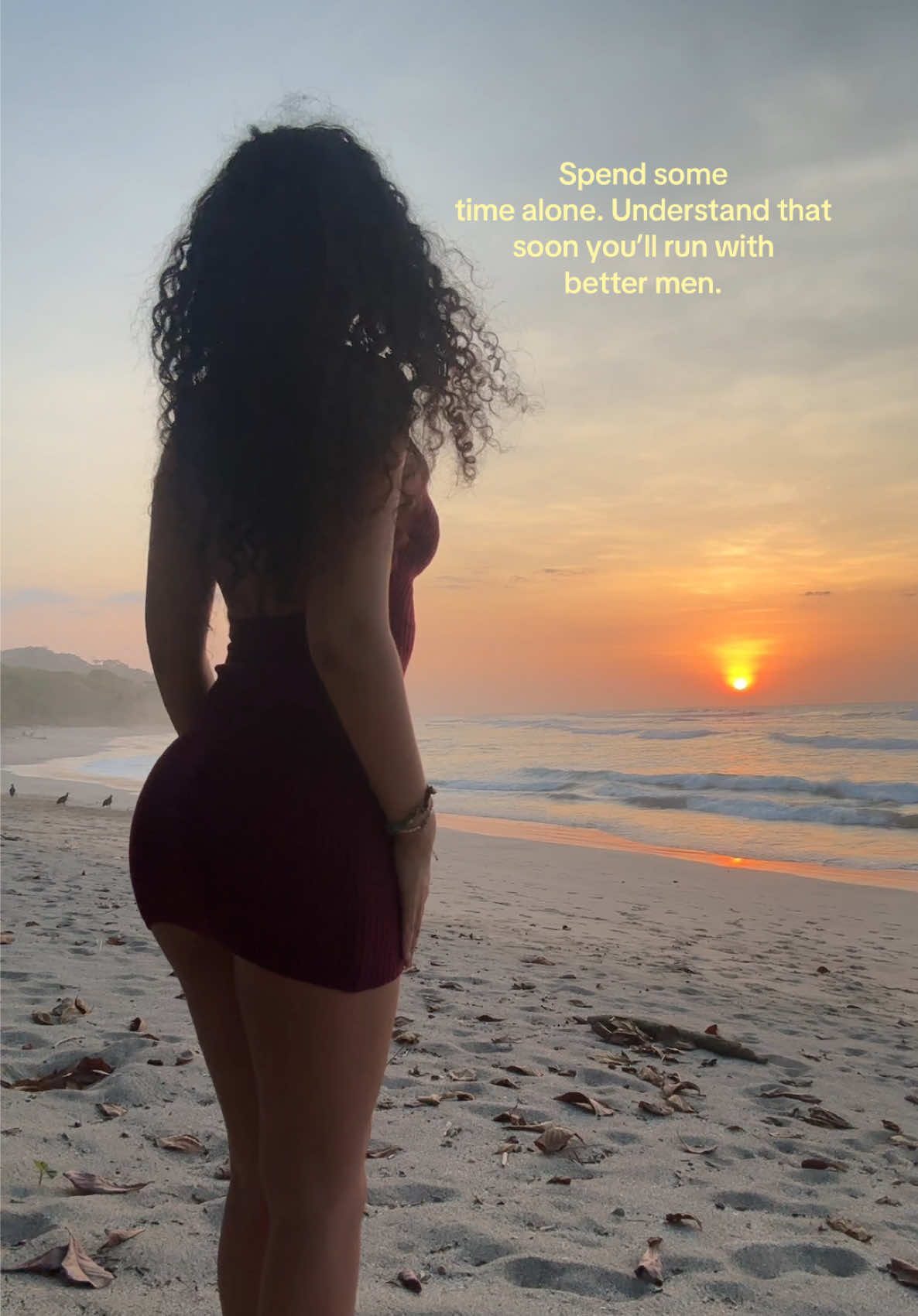 Spend some time alone get to know yourself. #solotravel #beauty #mature #sunset 
