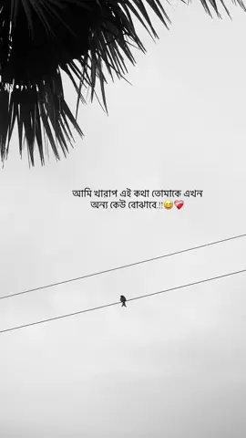 আমি খারাপ এই কথা তোমাকে এখন অন্য কেউ বোঝাবে.!!😅❤️‍🩹 #caption #sadvibes #foryou 