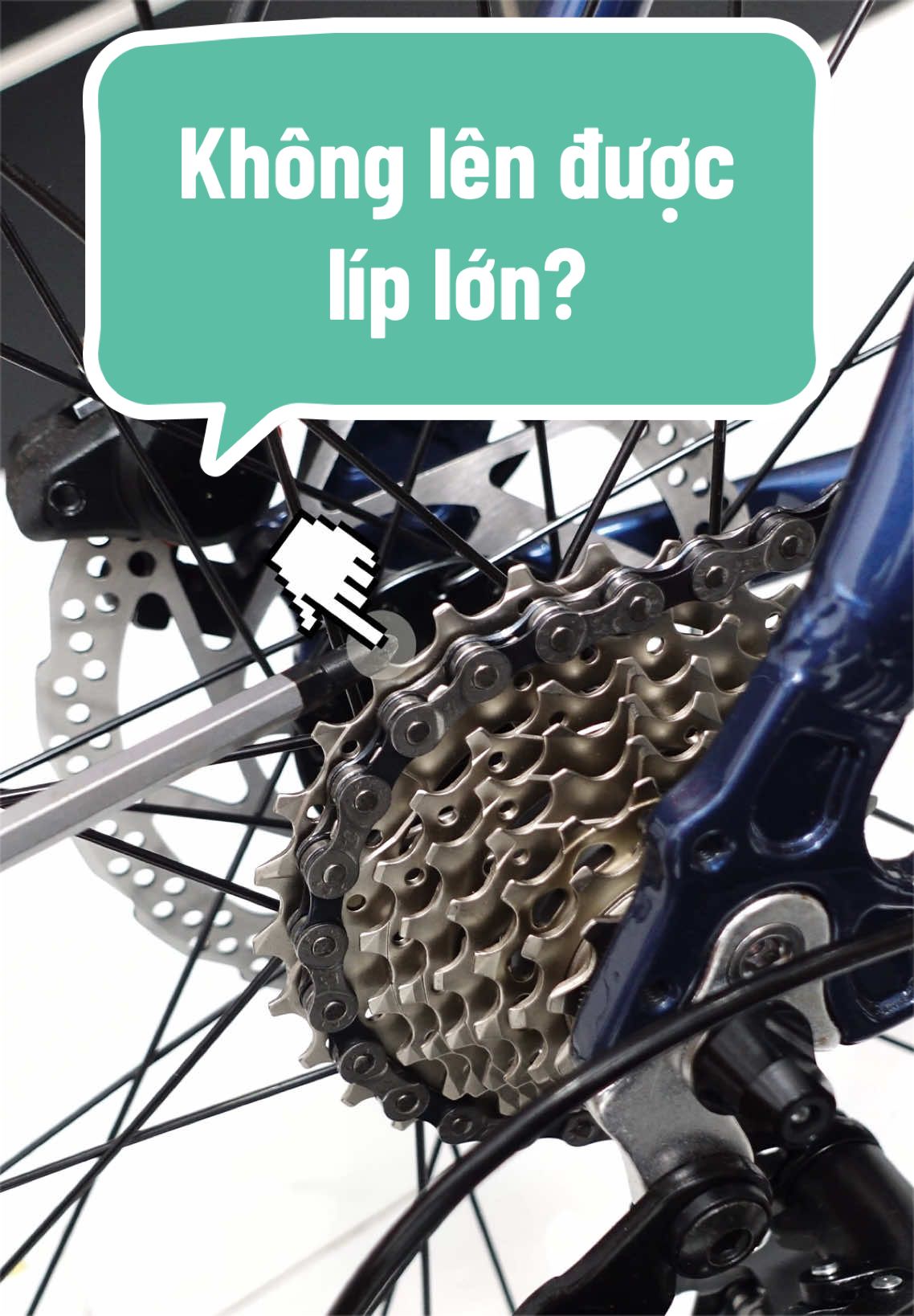 Hướng dẫn chỉnh líp không lên được tầng lớn nhất #xedap #redbicycle