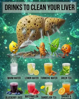 Fatty liver-friendly drinks such as water, green tea, black coffee, lemon water, and unsweetened herbal teas may support hydration and overall liver wellness. Healthy beverage choices are part of a balanced lifestyle. Try best drinks for fatty liver health naturally, healthy drinks for fatty liver support, fatty liver detox drinks at home, and natural beverages for liver wellness daily. This video AI generator , This video is for educational purposes only. ⚠️ This is a conceptual AI animation, not an exact medical depiction or health advice. #foodies #healthtips #health #viral #fattyliver 