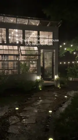 There’s nothing like the sound of rain on our greenhouse roof. #peace #greenhouse #storm 
