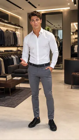 Calça Social Masculina Slim Esporte Fino Sarja Acetinada com Elastano Acabamento Premium Com Bolso