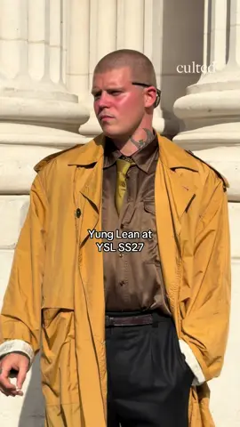 Yung Lean pulled up to to @SAINT LAURENT SS27 looking suave 👀 #yunglean #yungleanedit #cultedpfw #ysl #parisfashionweek 