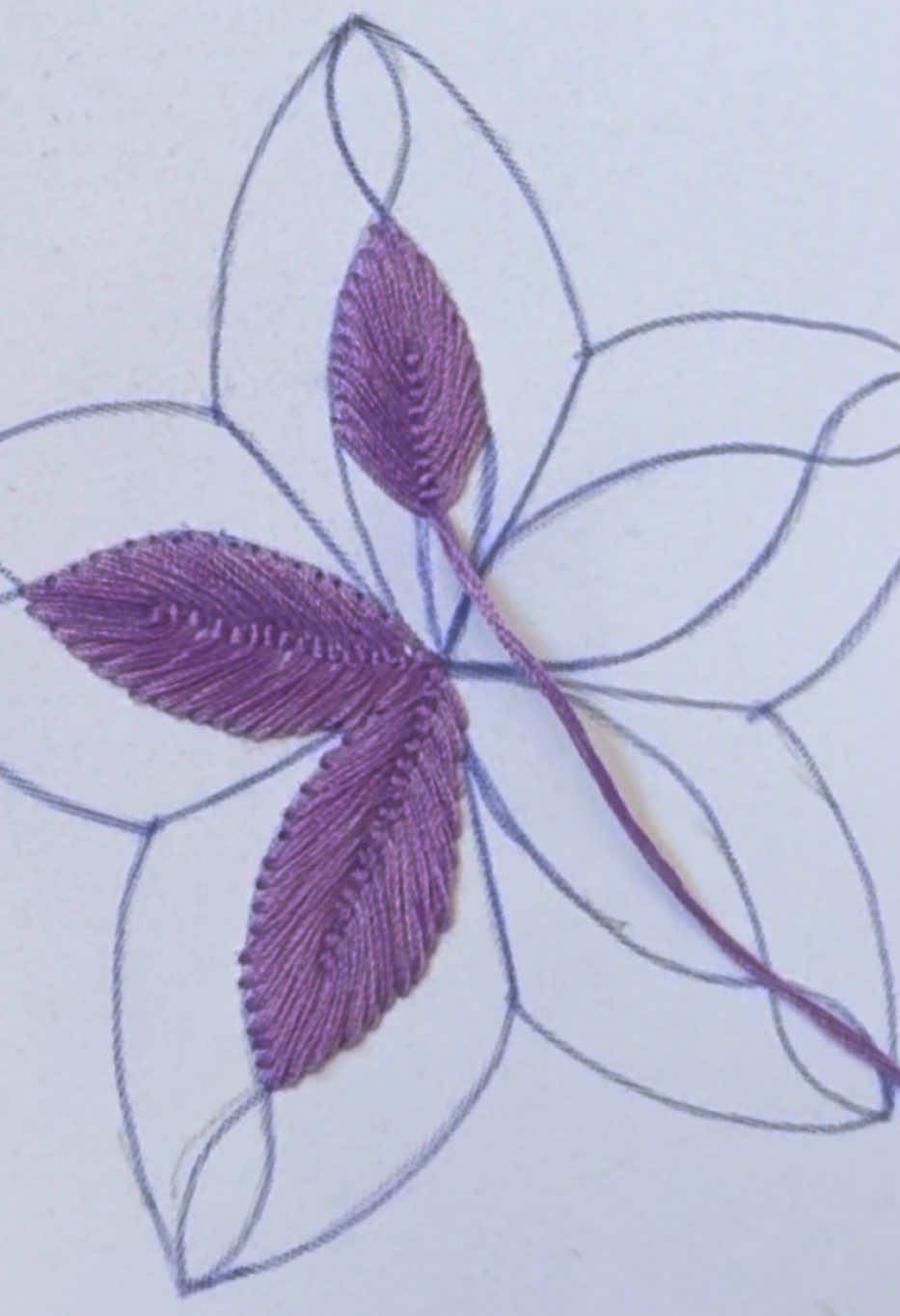 Beautiful flower embroidery design #embroidery #stitch #fyp #viral #foryou 