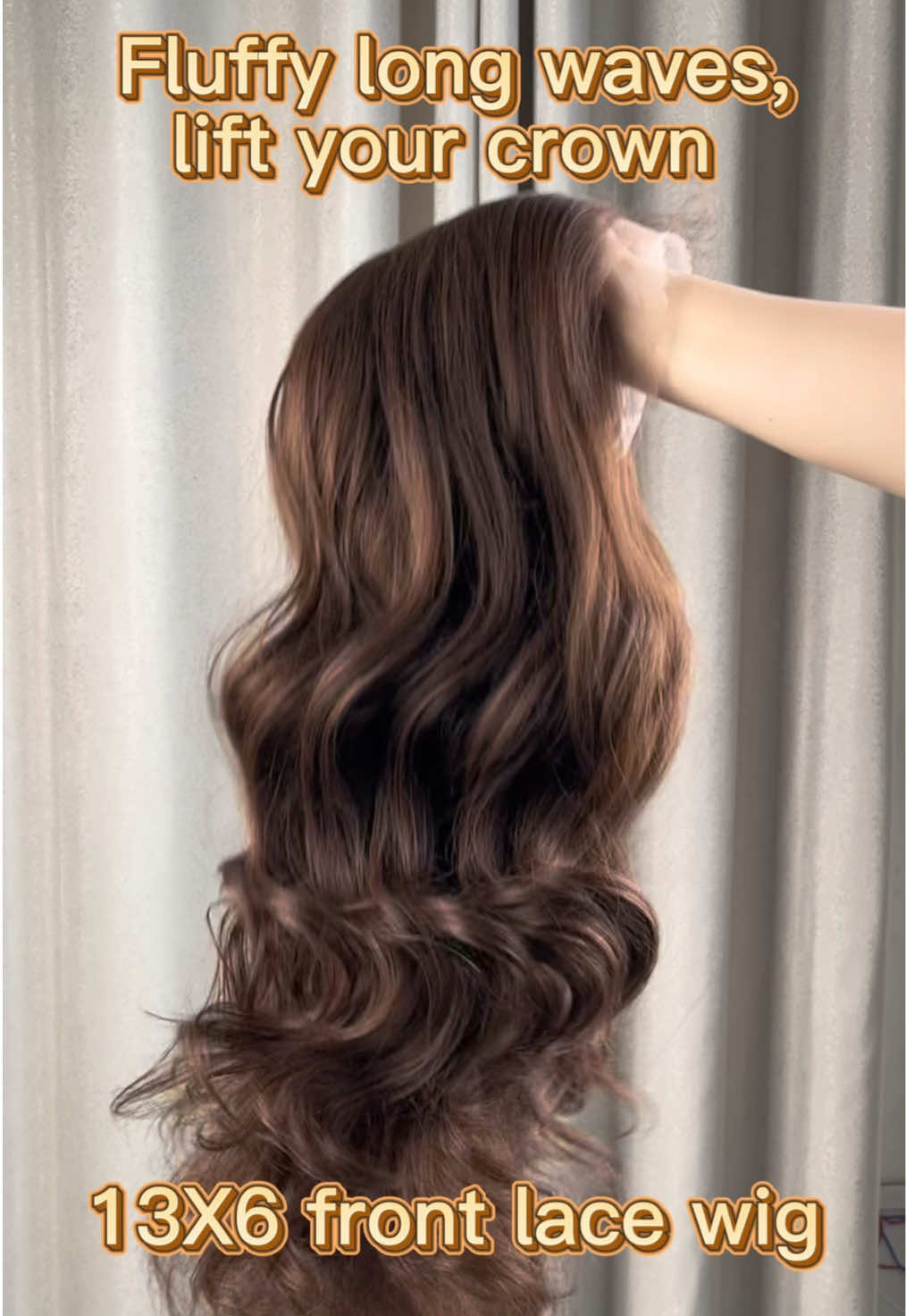 ✨Budget-friendly brown 13*6 synthetic lace wig with large fitting lace area. Soft & easy to maintain, natural brown tone fits all occasions, great for outings and parties. #hairextensions #fyp #SummerWig 