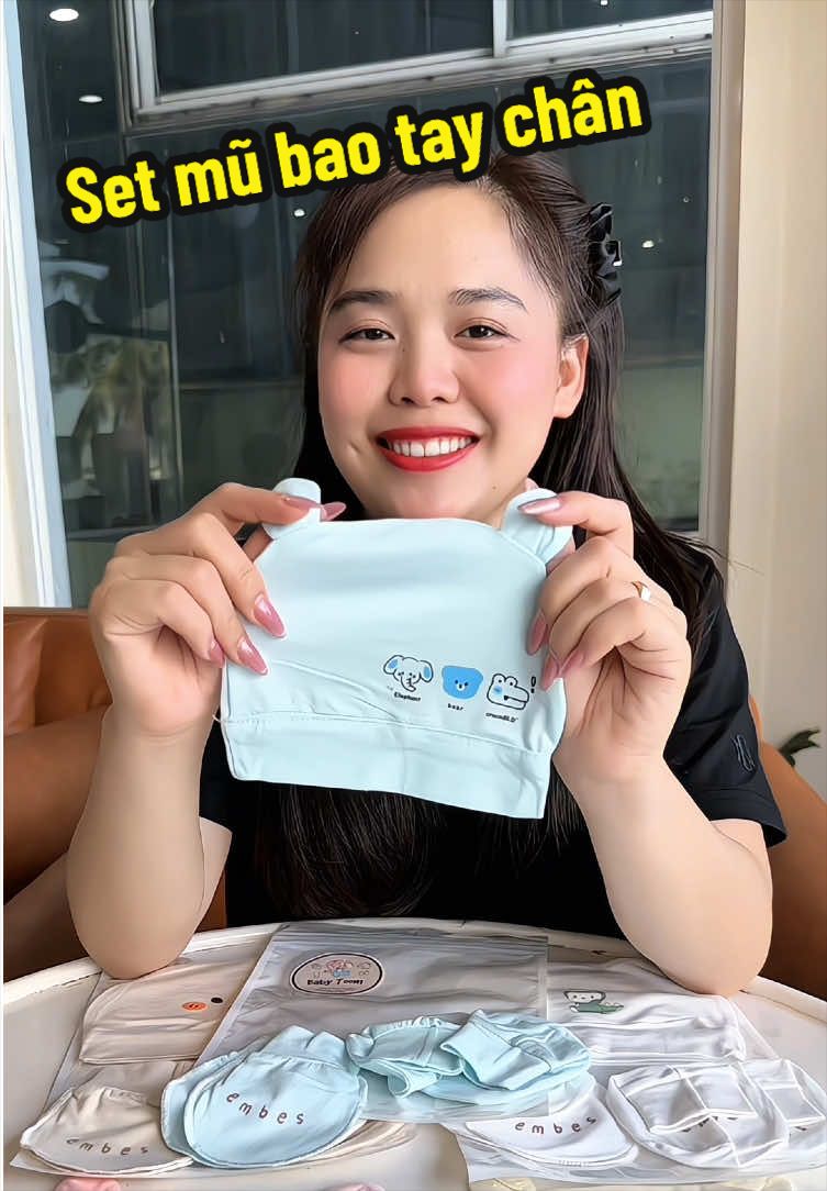 Set mũ bao tay, bao chân chất Pettit thun lạnh#methanhco2embe #dososinh #chuanbidisinh #setmubaochanbaotaysosinh #setmubaotaychanchobe 