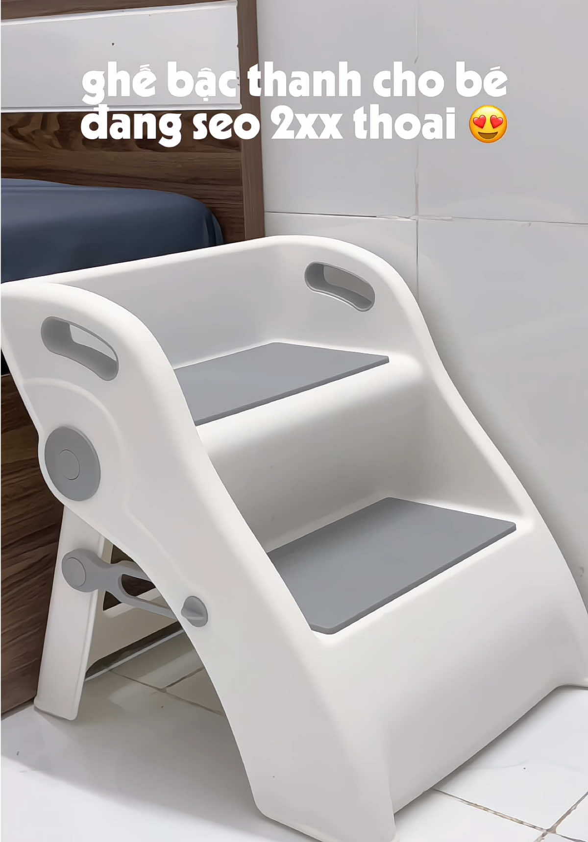 chống trượt nên bé dùng rất an toàn nha các mom #ghebacthang #ghebacthangchobe #ghebacthanggapgon 