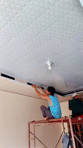 #proses pemasangan plafon pvc teras garasi 