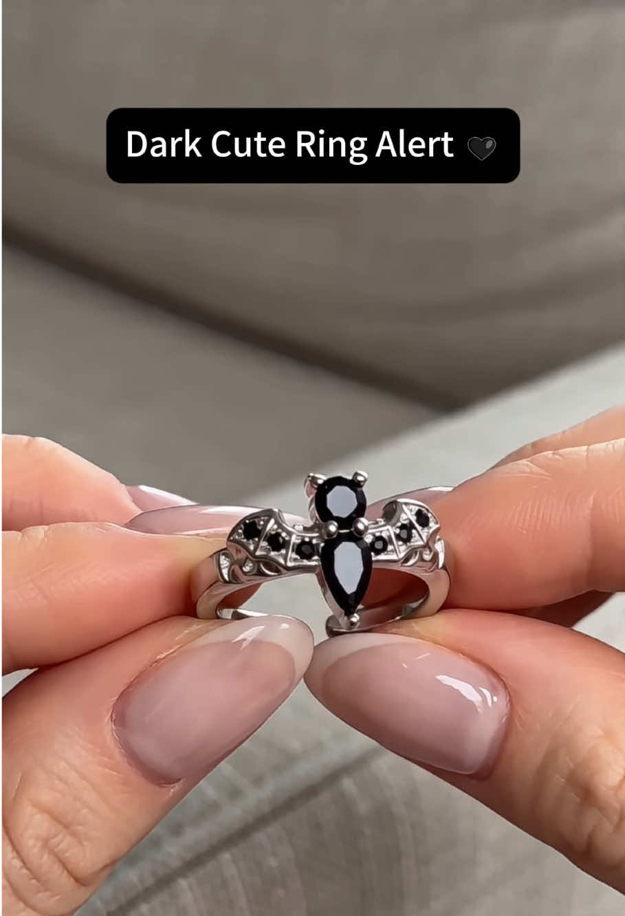 This Ring Looks So Fierce 🖤 #giftforher #jewelrytok #ring #rings #bat 