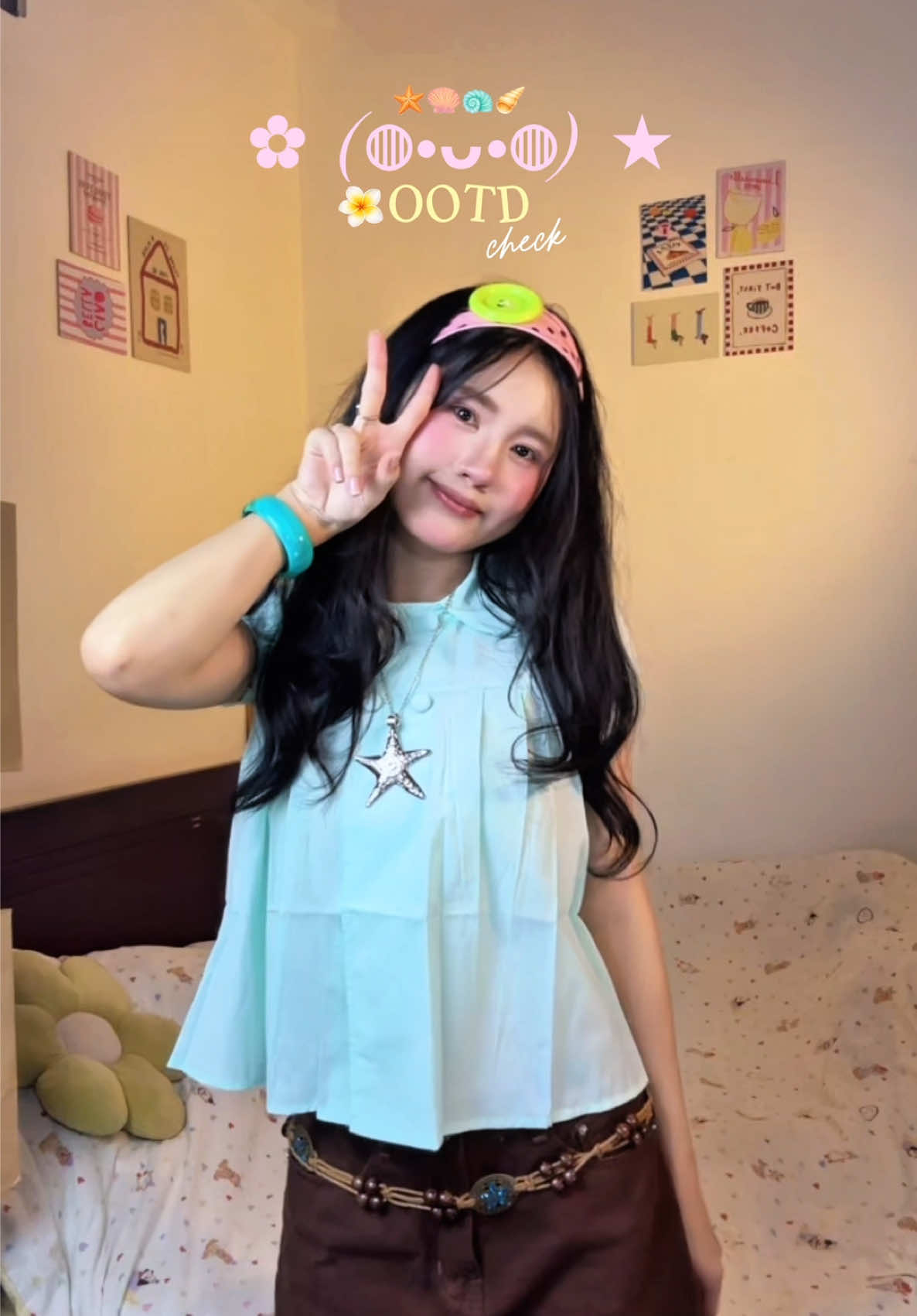 Ối xinh iu quá i, cái màu xanh mìn này đi biển hạpp quá🌿🏄🏻‍♀️🛵🌼 #girloutfitideas #outfitideas #myoutfit #summeroutfit #shoujogirl 