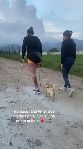 Las ganas son lo que cuenta. ❤️ #amputeegirl #amputeelife #amputee #amputation #crutches 