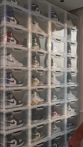 Messy closet gone! Stackable clear shoe boxes, see all kicks instantly, dust-proof & space-saving. Must-have storage hack✨ #ClearShoeBoxes #ClosetOrganization #StorageHacks #SneakerStorage #TikTokMademeBuyIt