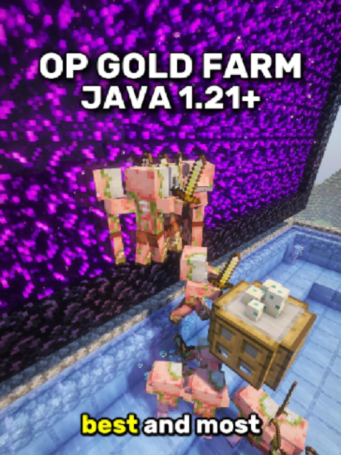 The best Gold Farm! #minecrafttutorial #minecraftfarm #minecraftbuilding #english #Minecraft