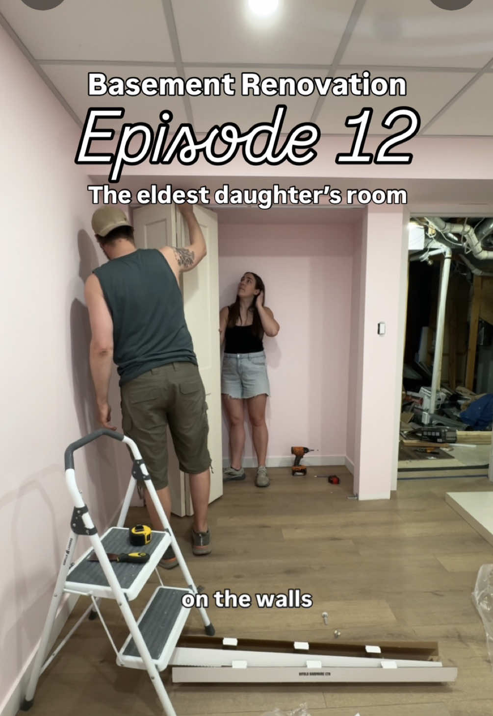 Episode 12 Basement Renovation: the eldest daughter's room! Let's install drop ceiling. What a difference it makes. KD's birthday is 10 days away. I'm just going to try my best to get it as close to done as possible. Maybe slowly style it with decor she approves of throughout the summer. May not look like a lot but there is quite a bit left to do. Think I can do it? #bedroom #basement #renovation #fixerupper