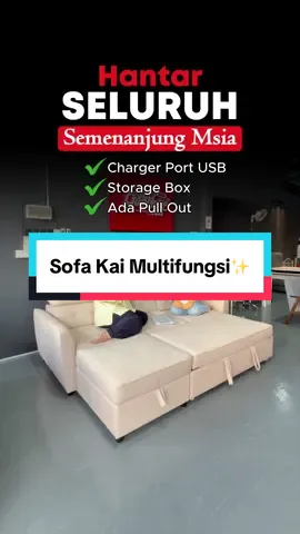 Guys‼️ Siapa yang nak mencari sofa raya‼️ 𝐒𝐨𝐟𝐚 𝐊𝐀𝐈 𝐋-𝐒𝐡𝐚𝐩𝐞✨ ✅ 7.7 Feet Length ✅ Comes with L-Shape (Right side) ✅ Comes with Pull-out ✅ Comes with Adjustable Headrest ✅ Comes with USB charging port ✅ Easy clean Velvet fabric ✅ Anti scratch 🫴🏻 Grey/ Beige colour #perabotviral #malaysiatiktok #tiktokviral #sklfurnituremall #viraltiktok 