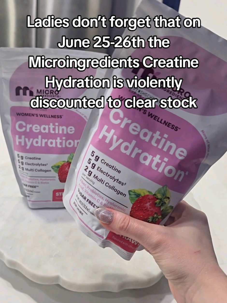 Microingredients creatine hydration for women is on a major sale RN! RUN #TiktokShopCreatorPicks  #TikToktokShopDealsForYou  #Microspotlightday 