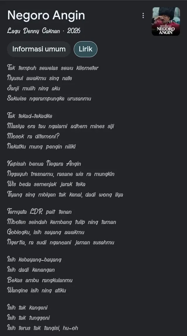 Negoro Angin-Denny Caknan #fyp #liriklagu #laguviral #laguviral #musikindonesia 
