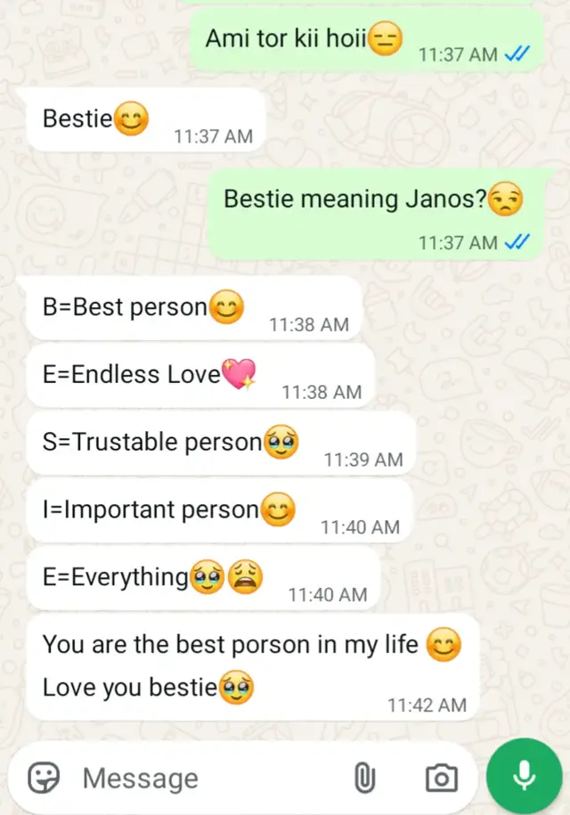 love you so much bestie :! 😘