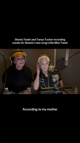 Shania shared a cute moment of herself and Tanya Tucker in the studio recording vocals for her upcoming song ‘Little Miss Twain’, the title track from her new album. Two legends together 🥹 #shaniatwain #tanyatucker #countrymusic #littlemisstwain #womenofcountry 
