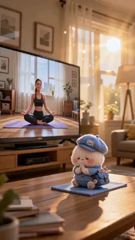 Nobody told Nunu yoga would be this hard. 😂🧘💙He failed every pose... but still got an A+ for confidence. 😂💙 #nunu #cutereels #tinyworld #yogafail #viralvideos 