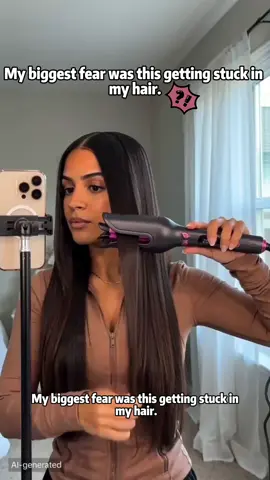 I was scared this automatic curler would get stuck in my hair #longhair #curlingiron #automaticcurler #curlingwand #automaticcurlingiron