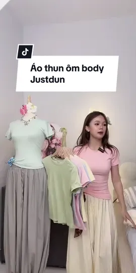 Áo thun ôm Body Justdun #thoitrangnu #thoitrang #peehouse 