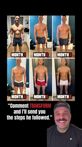 Month 1. Nothing special. Month 2. Still nothing that would go viral. Most people would’ve quit here because they weren’t seeing enough. He didn’t. He kept turning up. Month after month. No detox. No 30-day shred. No “secret hack.” Just following the plan, ticking the boxes and letting time do its job. Everyone wants the Month 6 physique. Hardly anyone is willing to earn it through Months 1, 2, 3, 4 and 5. Comment TRANSFORM and I’ll send you the exact framework we used to get him there.