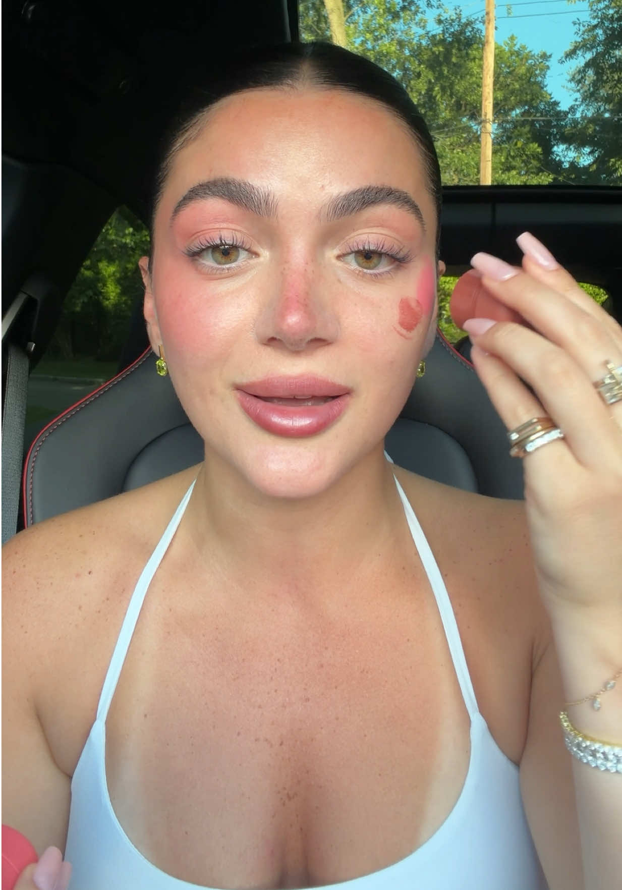 the NEW @Armani beauty Dolci blushes have quickly become my new favorite blushes & are so easy for on the go! ⭐️☀️ what shade combo do you want to try? #grwm #makeup #armanibeautypartner #armanidolci #armanibeauties @sephora 