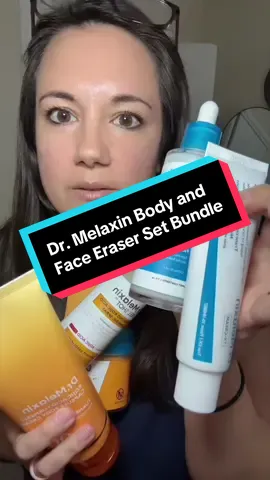 Nurse explains how to use the new Dr. Melaxin Ultimate Body & Face Dark Spot Eraser Set bundle @Dr.Melaxin #drmelaxin #skincaretiktok #weeklydeals #dealsforyoudays #tiktokshopcreatorpicks 