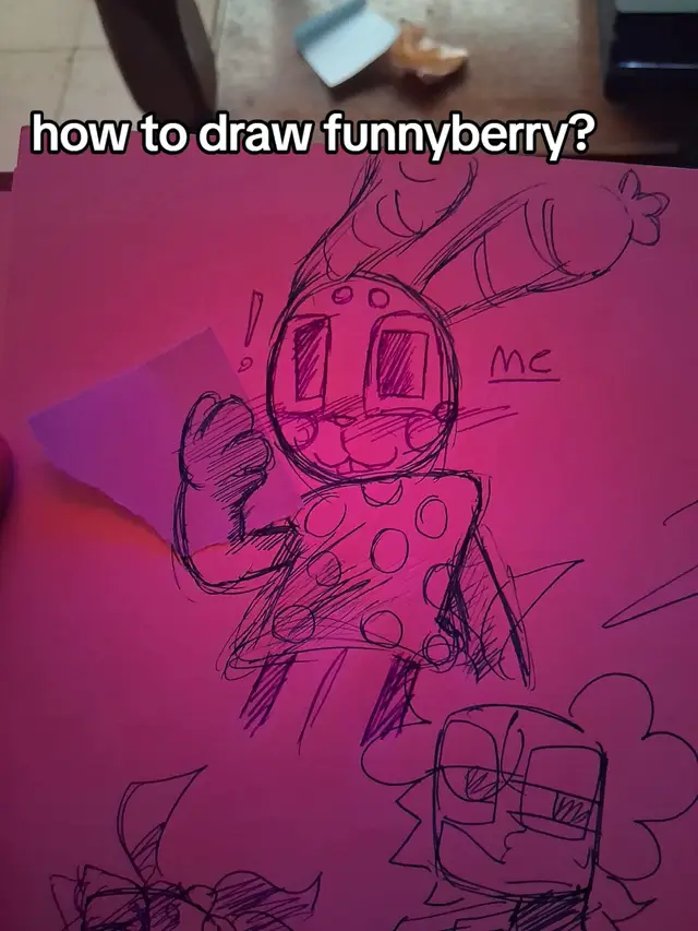 how to draw funnyberry? trust the process #funnyberry #sprout #looey #drawing #pen 