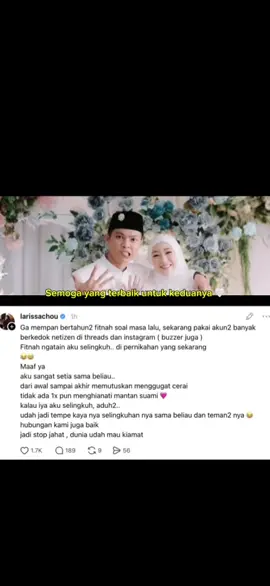 Larissa Chou gugat cerai Ikram Rosadi #larissachou #perceraian #pasangan #masukberanda #fyp 